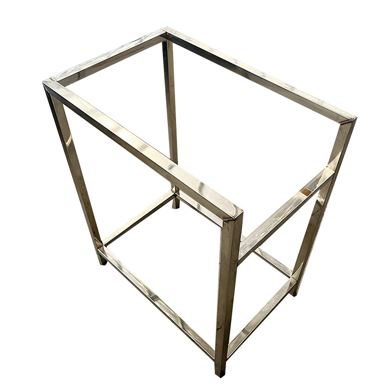 Estrutura de aço inoxidável personalizada para colocar a bacia do prato