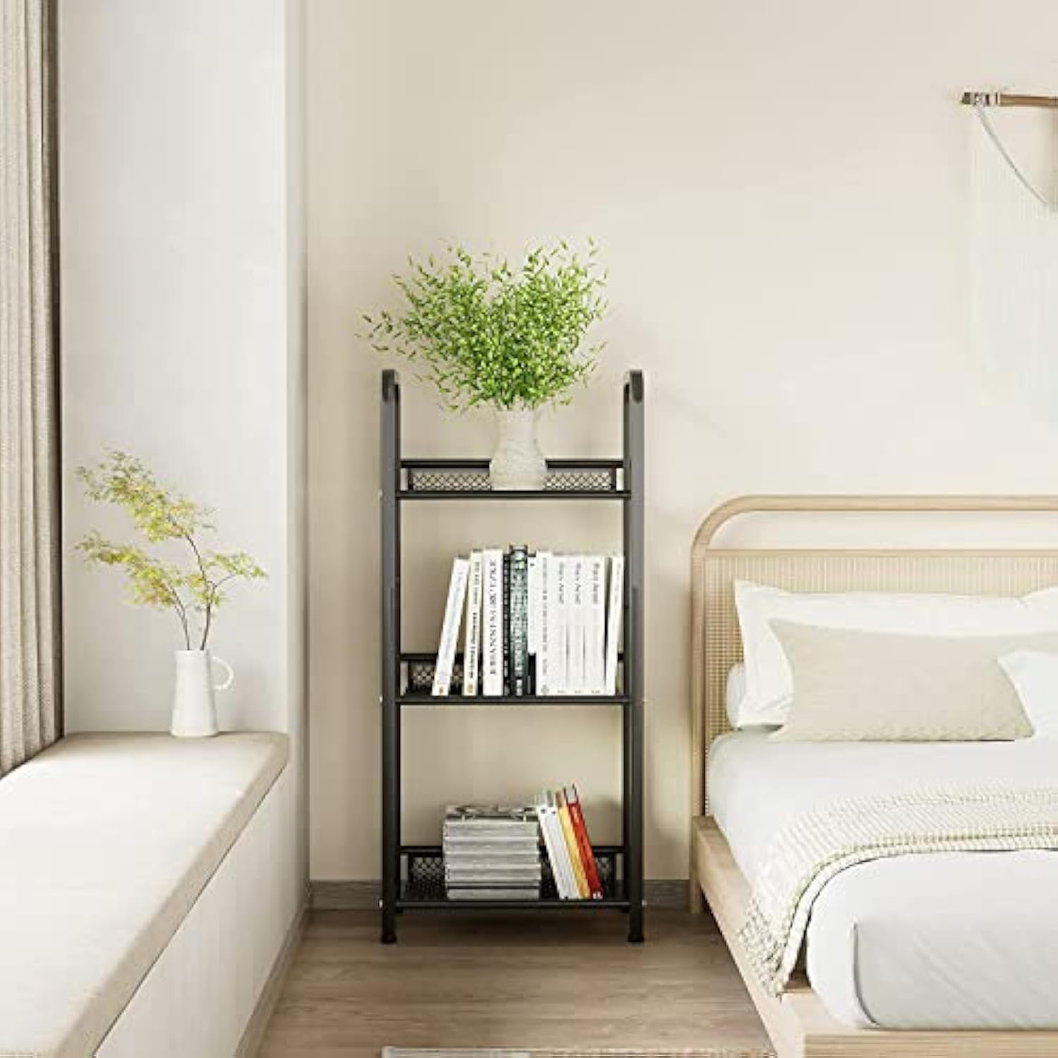 Estante de metal de rack de armazenamento independente para sala de estar