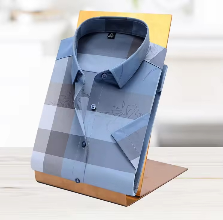 Suporte de exposição da camisa do negócio do aço inoxidável