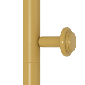 Prateleira de Armazenamento Multicamadas de Metal Dourado | Cabideiro