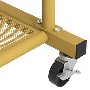 Prateleira de Armazenamento Multicamadas de Metal Dourado | Cabideiro